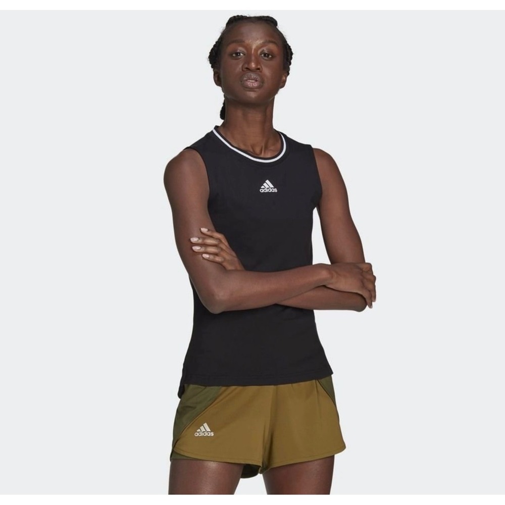 Adidas Womens Primegreen Aeroready Sleeveless Tank Top Black White XL